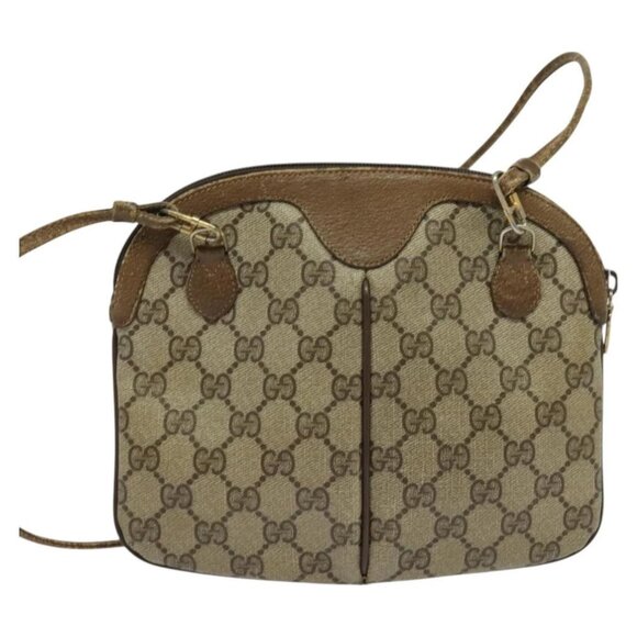 GUCCI GG Supreme Web Sherry Line Shoulder Bag PVC Beige 904 02 047 Auth 128433 - Picture 2 of 16